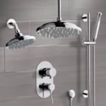 Remer DCS03 Chrome Dual Shower Head System With Hand Shower